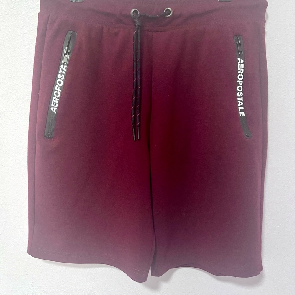 Aeropostale Red Athletic Shorts with Drawstring Waistband SMALL
